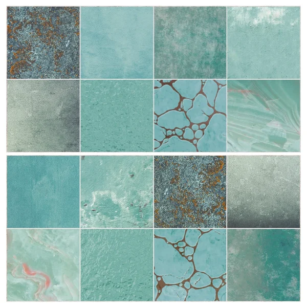Serapool Piazza Turquoise 33x66 cm havuz içi porselen karo